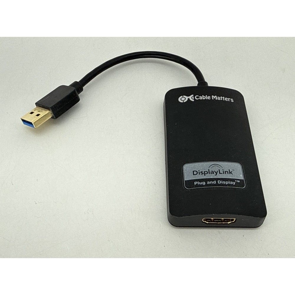 Cable Matters USB 3.0 4K DisplayPort Adapter Black Powered Video